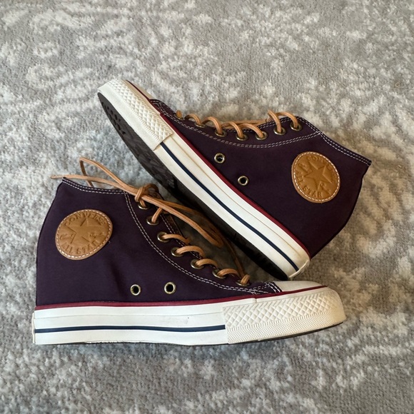 Converse Shoes - Converse Chuck Taylor Lux Purple Suede Hidden Wedge 551618C Women's US Size 7